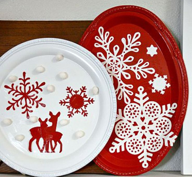 Addobbi natalizi e decorazioni natalizie fai da te 75 idee for Decorazioni piatti
