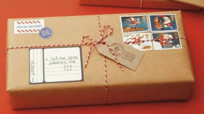 Pacchetti regalo stile pacco postale