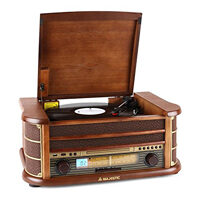 Giradischi in legno con ingressi USB, CD, Radio Tape