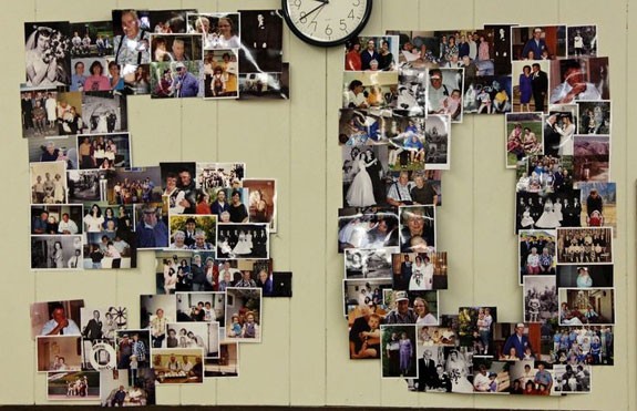 collage foto nozze oro 50 anniversario matrimonio