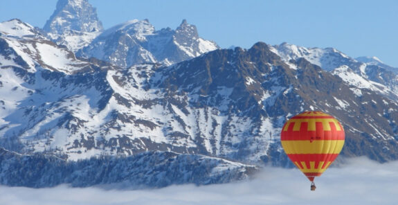 Volo romantico in mongolfiera per due - Aosta Alpi